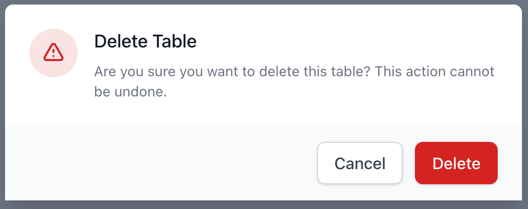 Disable A Table