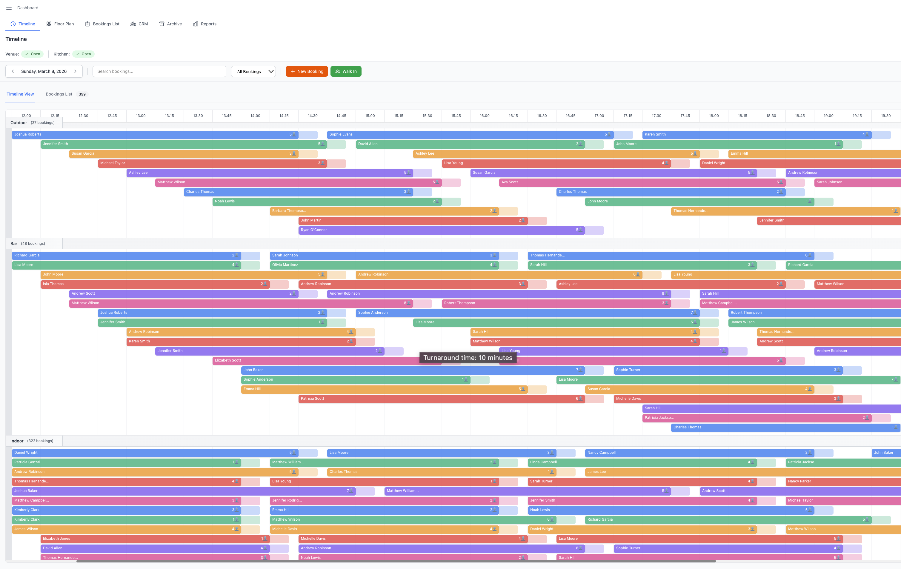 Real Time Booking Management